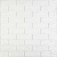 3D панель самоклеюча цегла Біла 700х770х3мм (001-3) SW-00000174
