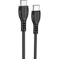 Дата кабель USB-C to USB-C 1.0m BX51 Triumph 60W Black BOROFONE (BX51CCB) top