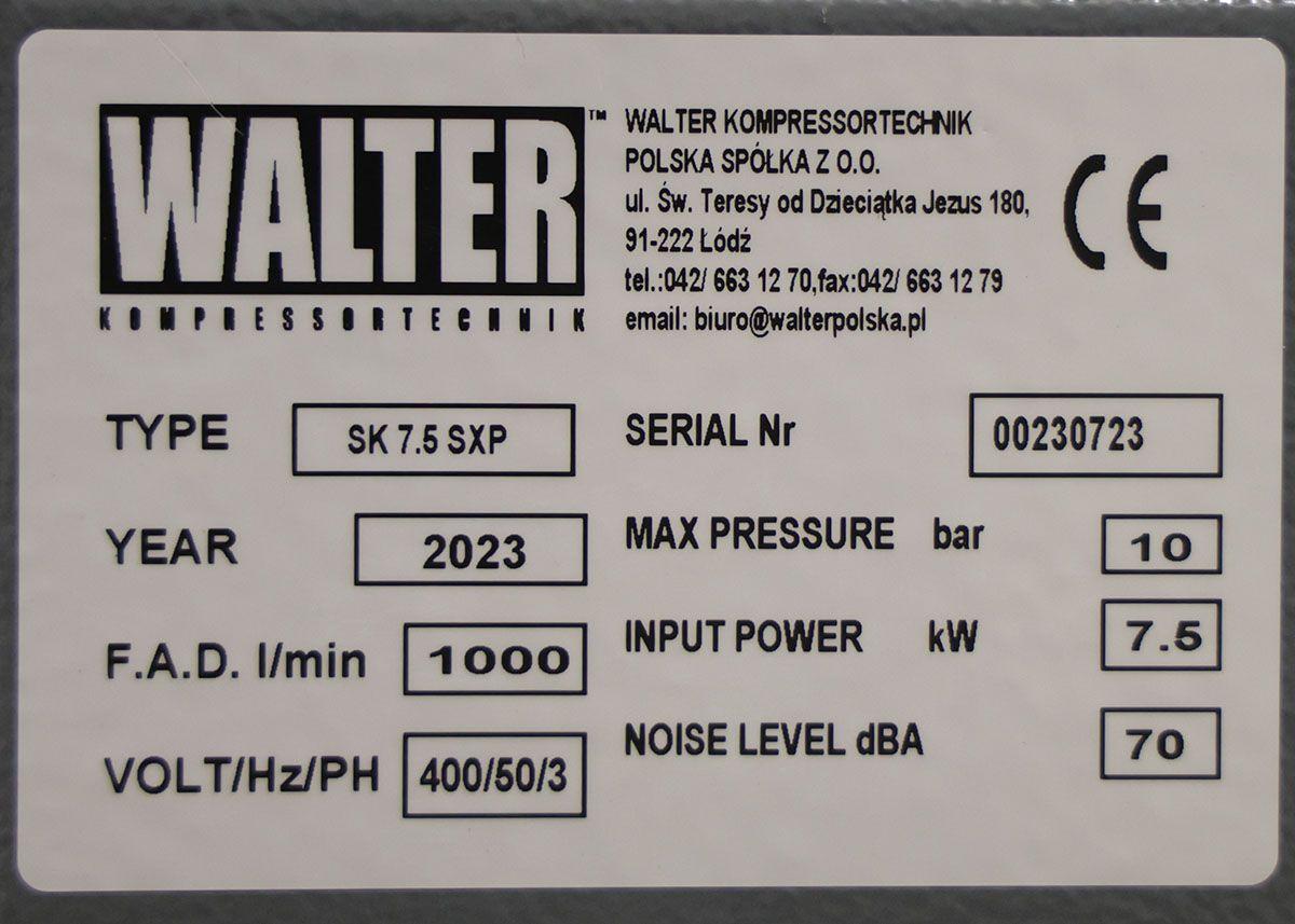 Компрессор винтовой промышленный професиональный бытовой с ременным приводом WALTER SK 7,5 SXP AOD_194270 - фото 5 - id-p2154030805