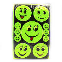 Світловідбиваючі Наклейки "Посмішка" 100PCS без/етик