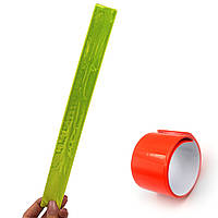 Браслет світловідбивний "Stripe" салат. 30см 100PCS без/этик