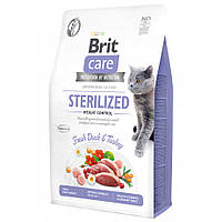 Корм для стерилизованных взрослых кошек с избыточным весом Brit Care Grain-Free Sterilized Weight Control 2 кг