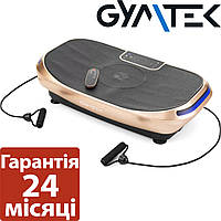 Виброплатформа Gymtek 4D + пульт + эспандеры XP900 черно-золотая / Вибрационные платформы