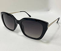Солнцезащитные очки женские классические с черной градиентной тонировкой линз оправа ацетат