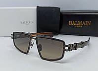 Balmain BPS-139B сонцезахисні окуляри унісекс сіро бежевий градієнт в чорному металі