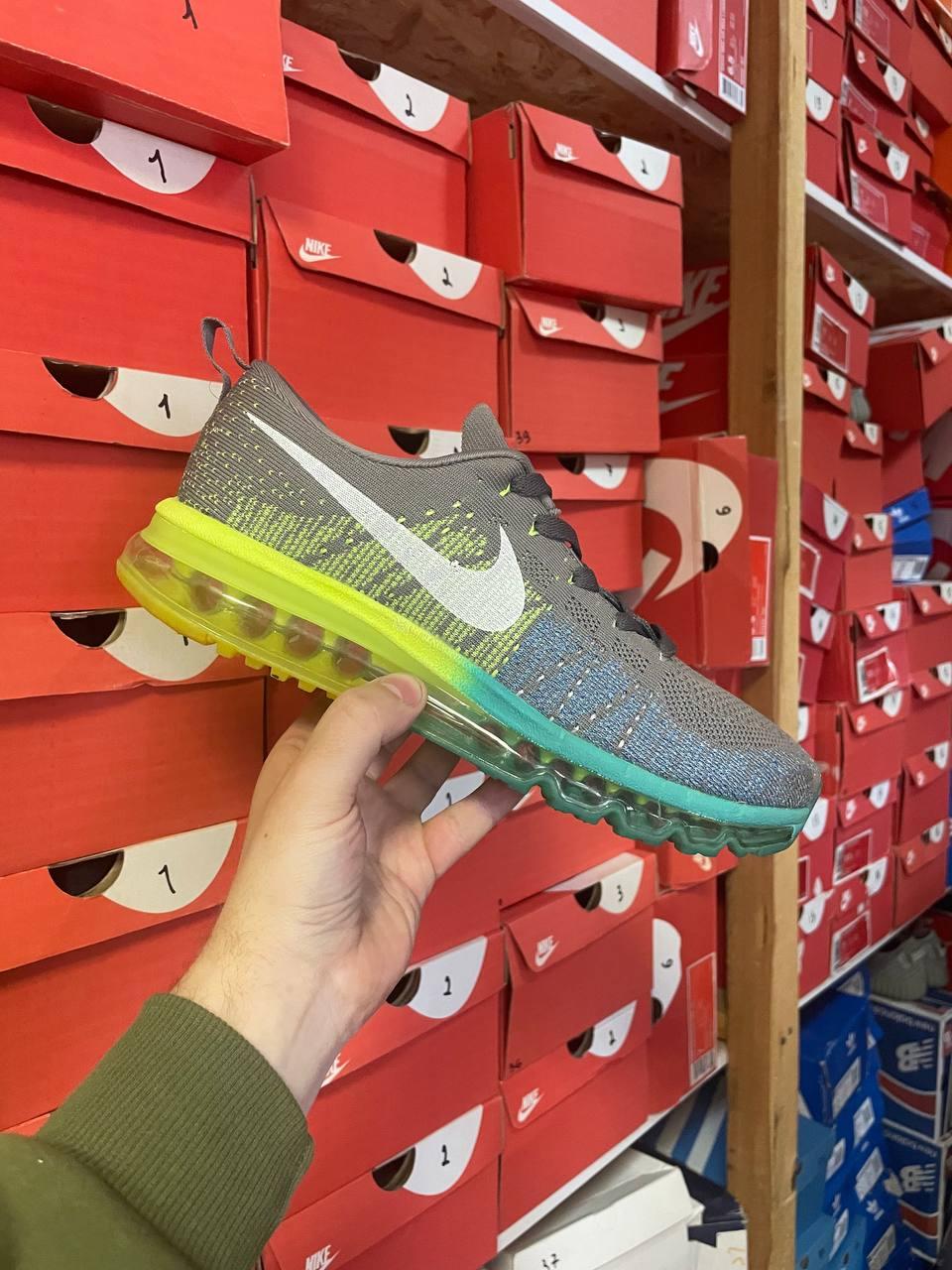 Кросівки Nike Air Flyknit Max 2014 "Gray/Green"