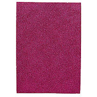 Фоаміран EVA 1.7±0.1MM "Яскраво-рожевий" GLITTER HQ A4 (21X29.7CM) з клеєм10PC/OPP