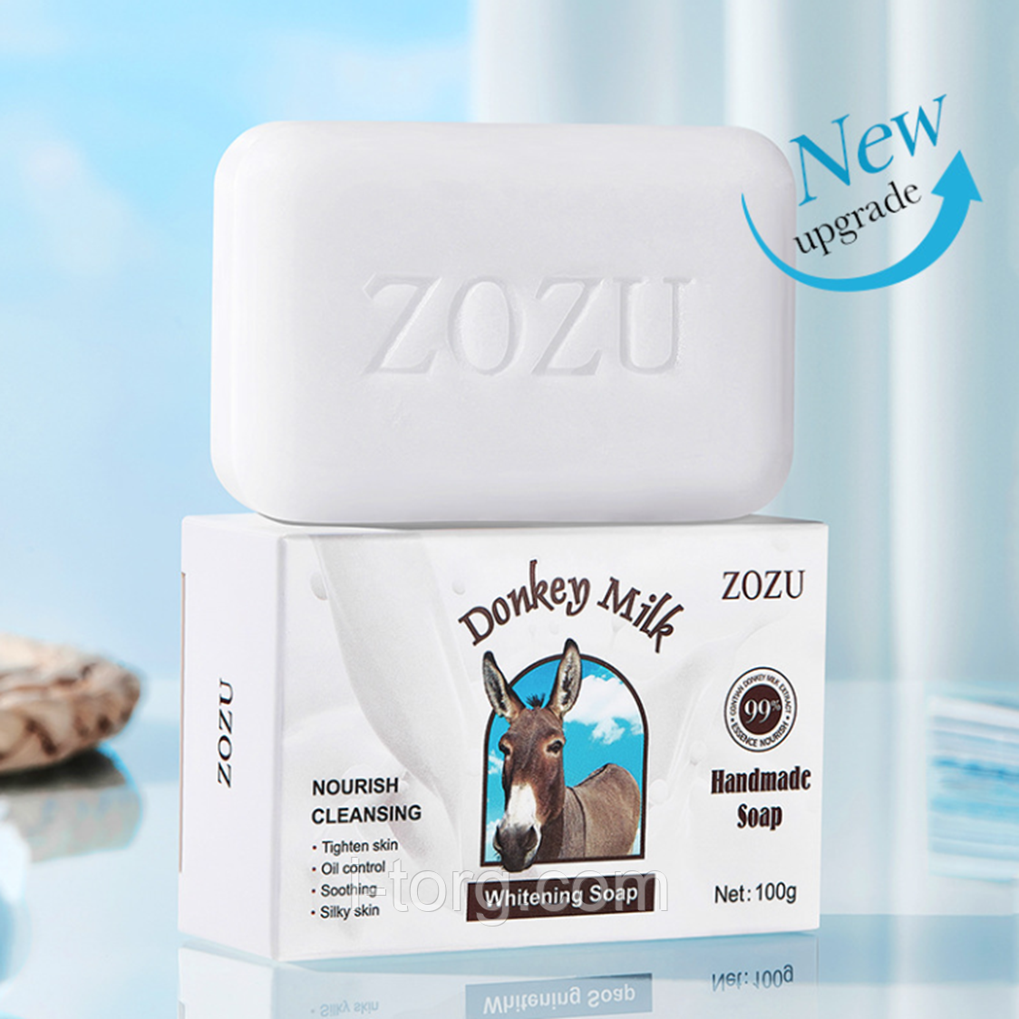 Мило для вмивання на основі ослячого молока ZOZU, 100г.