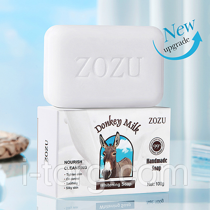 Мило для вмивання на основі ослячого молока ZOZU, 100г., фото 1