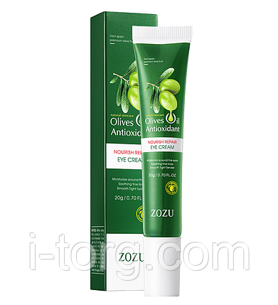 Поживний крем, що відновлює, для шкіри навколо очей з екстрактом оливки ZOZU, 20г., фото 1