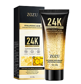 Очищающее средство для умывания с частицами золота 24К ZOZU, 100г.