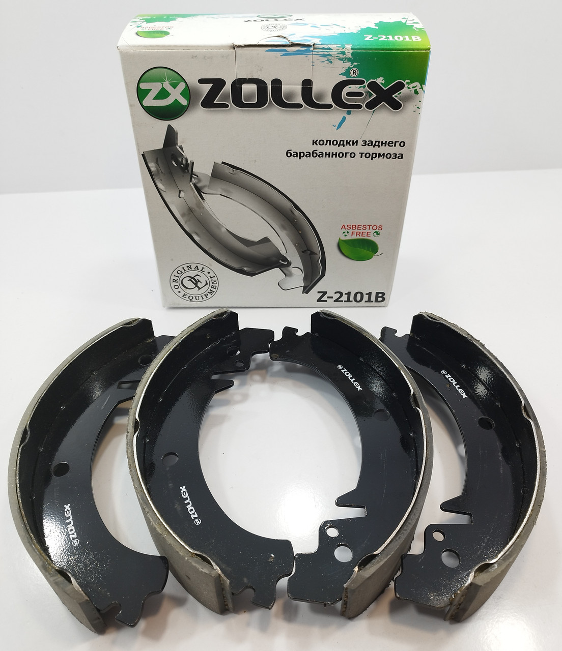 Колодки гальмівні задні (к-т 4 шт.) ВАЗ 2101-07 ZOLLEX Польща, фото 1