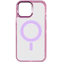 Силіконовий чохол Iris с MagSafe на Apple iPhone 12 Pro Max (6.7") (Рожевий)