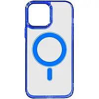 Силіконовий чохол Iris с MagSafe на Apple iPhone 12 Pro Max (6.7") (Синій)