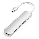 USB-хаб Satechi Slim Aluminum Type-C Multi-Port Adapter Silver, фото 2