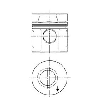 Поршень STD Mercedes Benz T2 OM364 86-94, KS, 91550600,