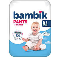 Подгузники-трусики детские Bambik 5 12-17кг 34шт