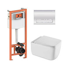 Готове рішення Qtap для ванної кімнати: підвісний унітаз Gemini Ultra Quiet + комплект інсталяції Nest 4 в 1