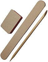 Одноразовий манікюрний набір GRACE (пилка 150/180, баф 180/240, апельсинова паличка)EStyle