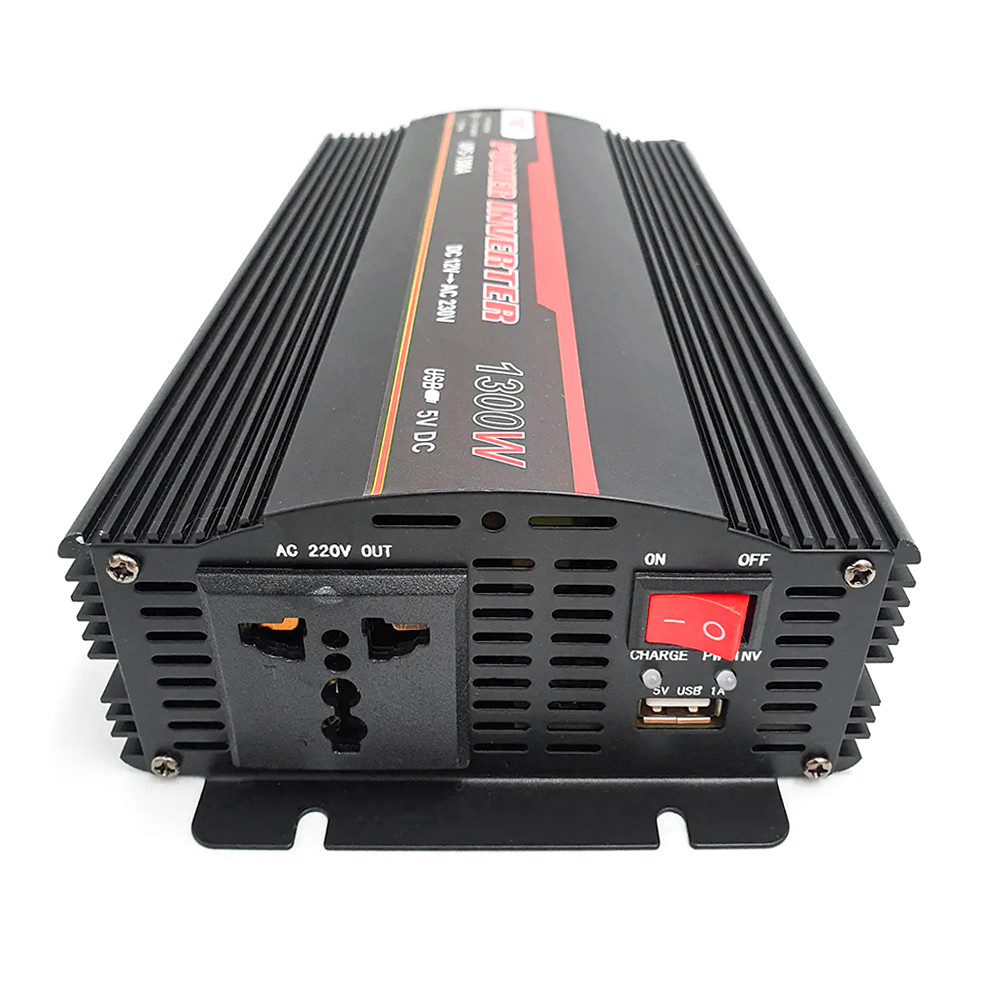 Інвертор напруги UKC 1300ВА (650 Вт) + CHARGE 10A, 12/220V approximated, 1 універсальна розетка, Box