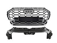 Решетка радиатора на Audi Q5 80A 2020-2023 года ( стиль SQ5 Silver Black ) от xata.shop