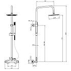 Душова система Piave з термостатичним змішувачем CORSO (9663400), фото 2