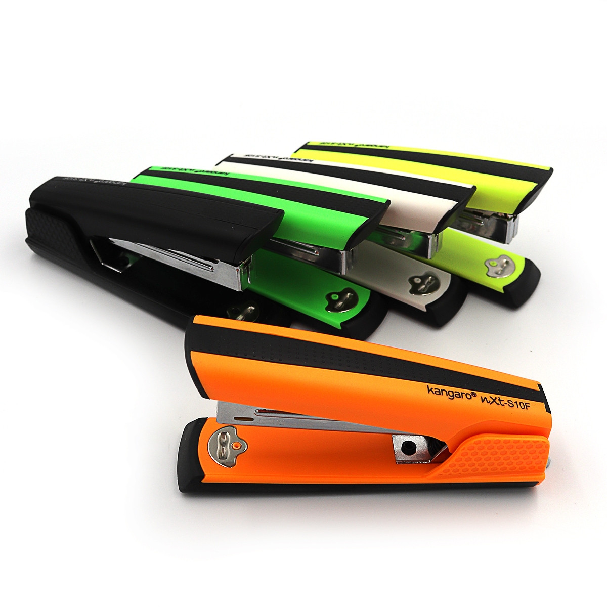 Степлер "TM" Kangaro "№10 20лист (антістепл) пласт. Глибина 62мм. Mix5