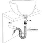З'єднання гнучке для раковини 1¼"×Ø32мм WIRQUIN (9541829), фото 2