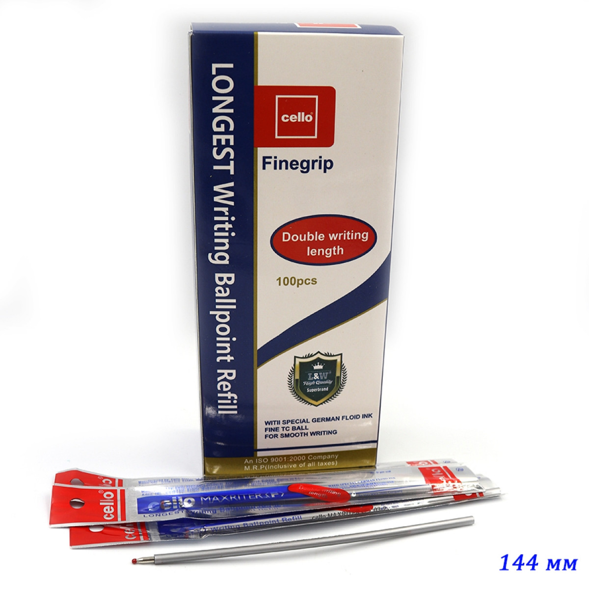 Стрижень кульку."СL" FINEGRIIP (черн) 144мм без етикетки