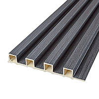 Рейка декоративна WPC стінова 3000х160х23мм Графіт SW-00001529