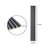 Рейка декоративна WPC стінова 3000х160х23мм Графіт SW-00001529, фото 3