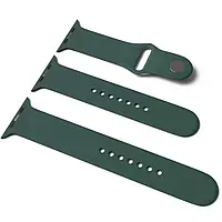 Силіконовий ремінець для Apple Watch Sport Band 38 / 40 (S/M & M/L) 3pcs (Зелений / Pine green)