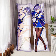 Подушка обіймашка Аніме Дакімакура Ке Цін - Геншин Імпакт Плюшева подушка з малюнком розмір 130*40 см