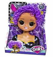 Игрушечная кукла для причесок и мейкапа LOL LK1071, 4 вида (Фиолетовые волосы) - MegaLavka
