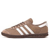 Мужские кроссовки Adidas Hamburg Brown White GW9642, замшевые кроссовки адидас гамбург коричневые