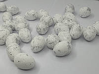Декор пасхальний з пінопласту "Яйце" 1.8 см з срібним вкрапленням , 96 шт