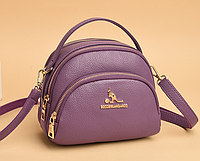 Женская мини сумочка клатч на плечо Кенгуру, сумка для девушек эко кожа Фиолетовый