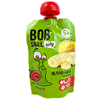 Пюре фруктове (дитяче харчування) яблуко-банан Равлик Боб Bob snail 90g 10шт/ящ (Код: 00-00016191)