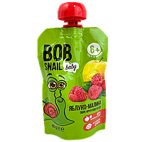 Пюре фруктове (дитяче харчування) яблуко-малина Равлик Боб Bob snail 90g 10шт/ящ (Код: 00-00016192)
