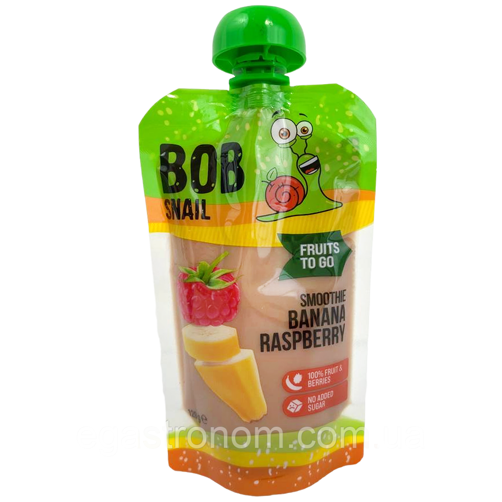 Смузі малина-банан Равлик Боб Bob snail 120g 10шт/ящ (Код: 00-00016193), фото 1
