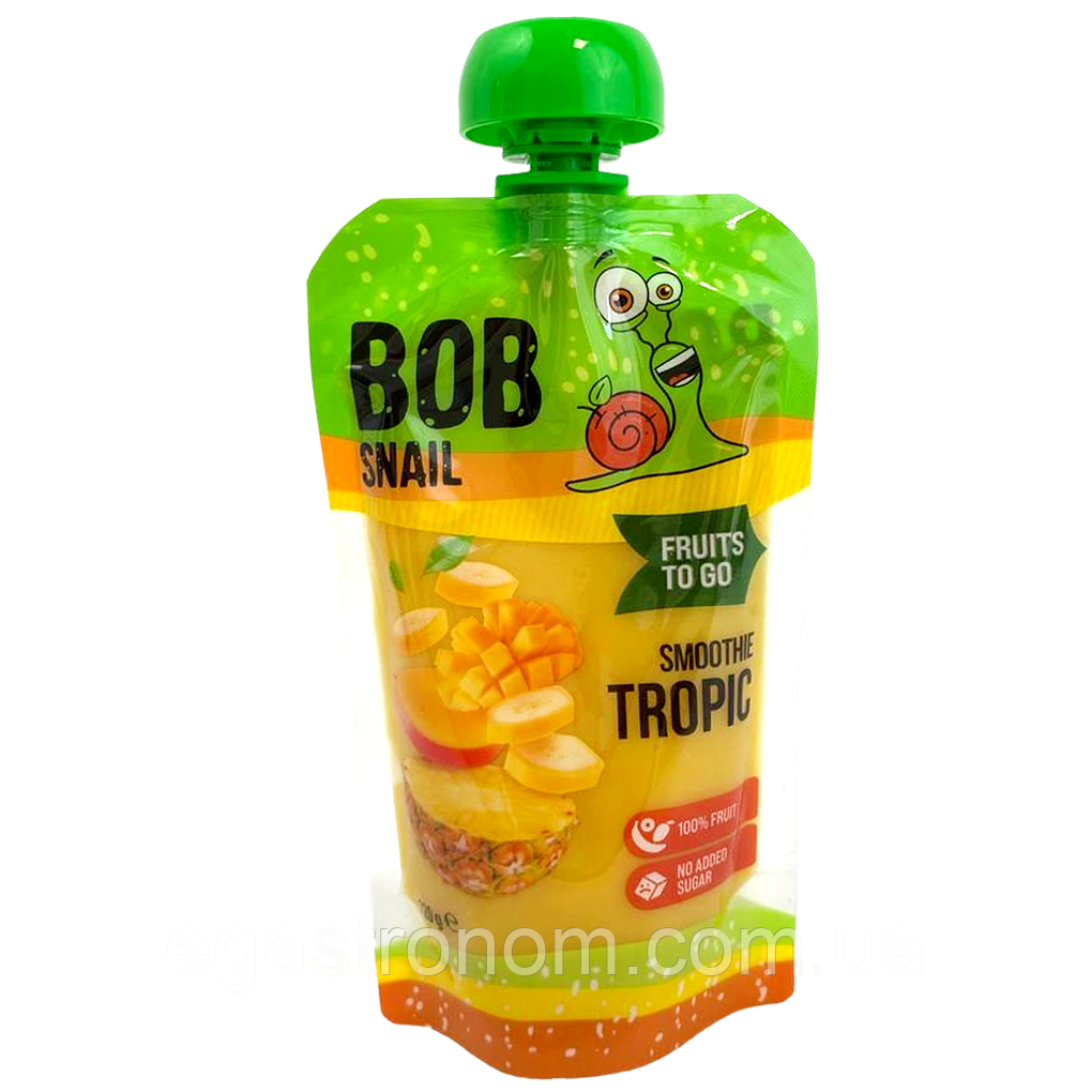 Смузі тропічні фрукти Равлик Боб Bob snail 120g 10шт/ящ (Код: 00-00016195)