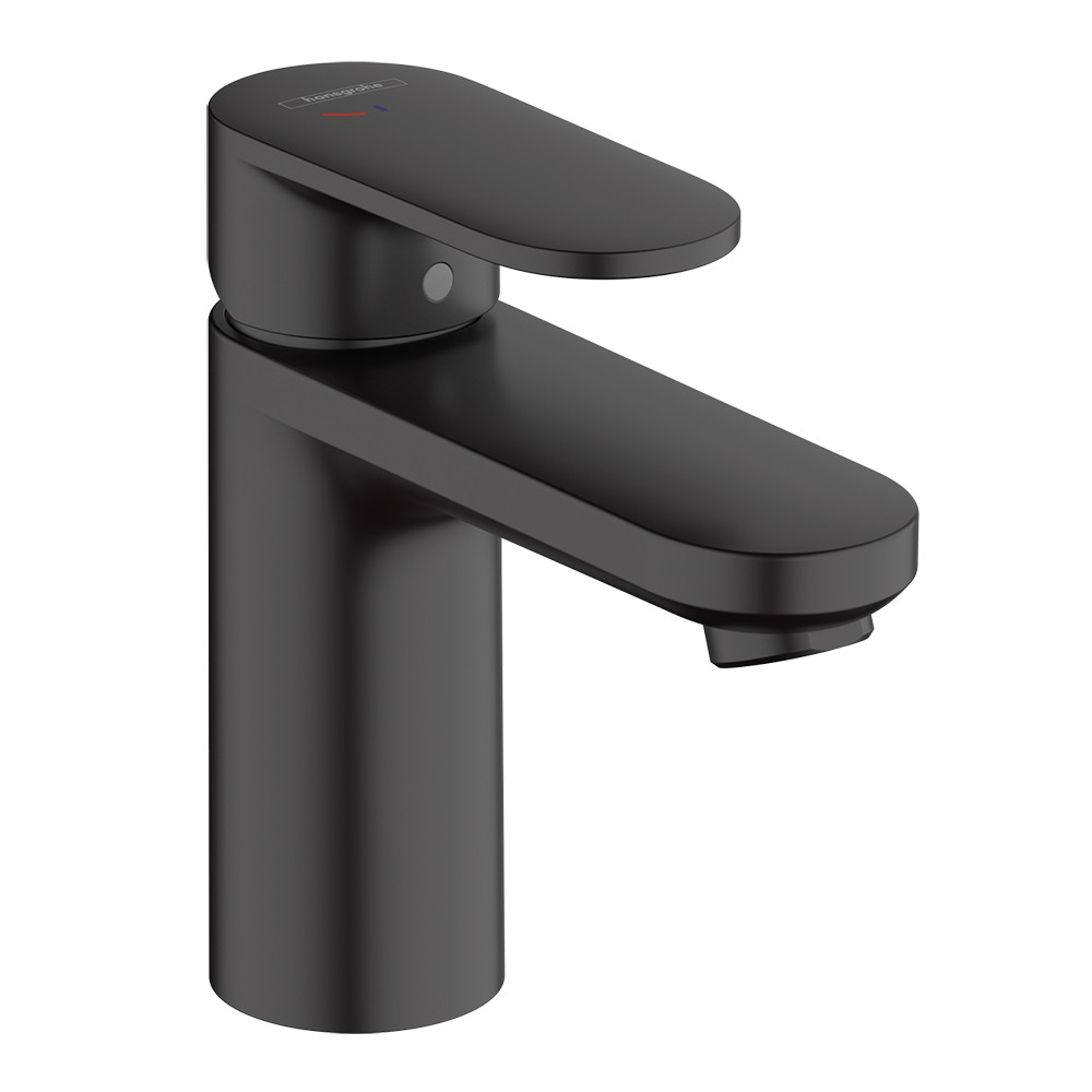 Змішувач для раковини Hansgrohe Vernis Blend CoolStart зі зливним набором, чорний матовий (71585670)