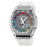 Унисекс кварцевые водонепроницаемые спортивные часы с комбинированной индикацией Skmei 2100 WTGY