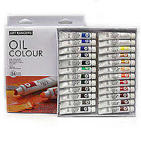 Набор красок масло "Art ranger" пластик туб, подложка, 24цв*12мл, 1шт/этик.