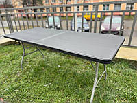 Розкладний обідній стіл для пікніка 180х74х74 Black (XJM-Z180) садові столи для кемпінгу