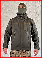 Куртка soft shell, Непромокаемая тактическая куртка, Куртка тактична олива, Штурмовая куртка, Куртка ВСУ ShopS