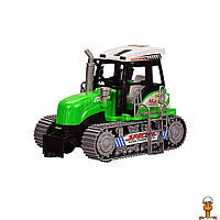 Трактор детский инерционный, в слюде, игрушка, зеленый, от 3 лет, Bambi 668(Green)