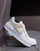 Мужские кроссовки Nike Air Force 1 Shadow White Yellow