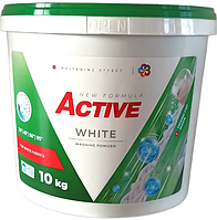 Порошок для стирки Active 10кг в ведре White