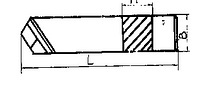 Резец токарный проходной упорный изогнутый 40*25*200 Т5К10